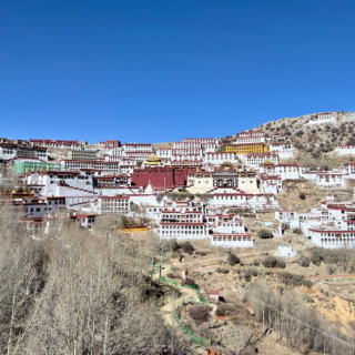 Ganden Monastery on 4800 meters Ganden Anguri.
