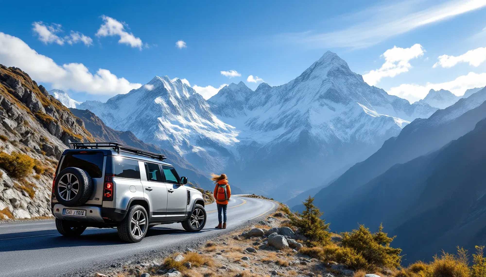 Travel options from Nepal to Tibet, including scenic views of the Himalayas.