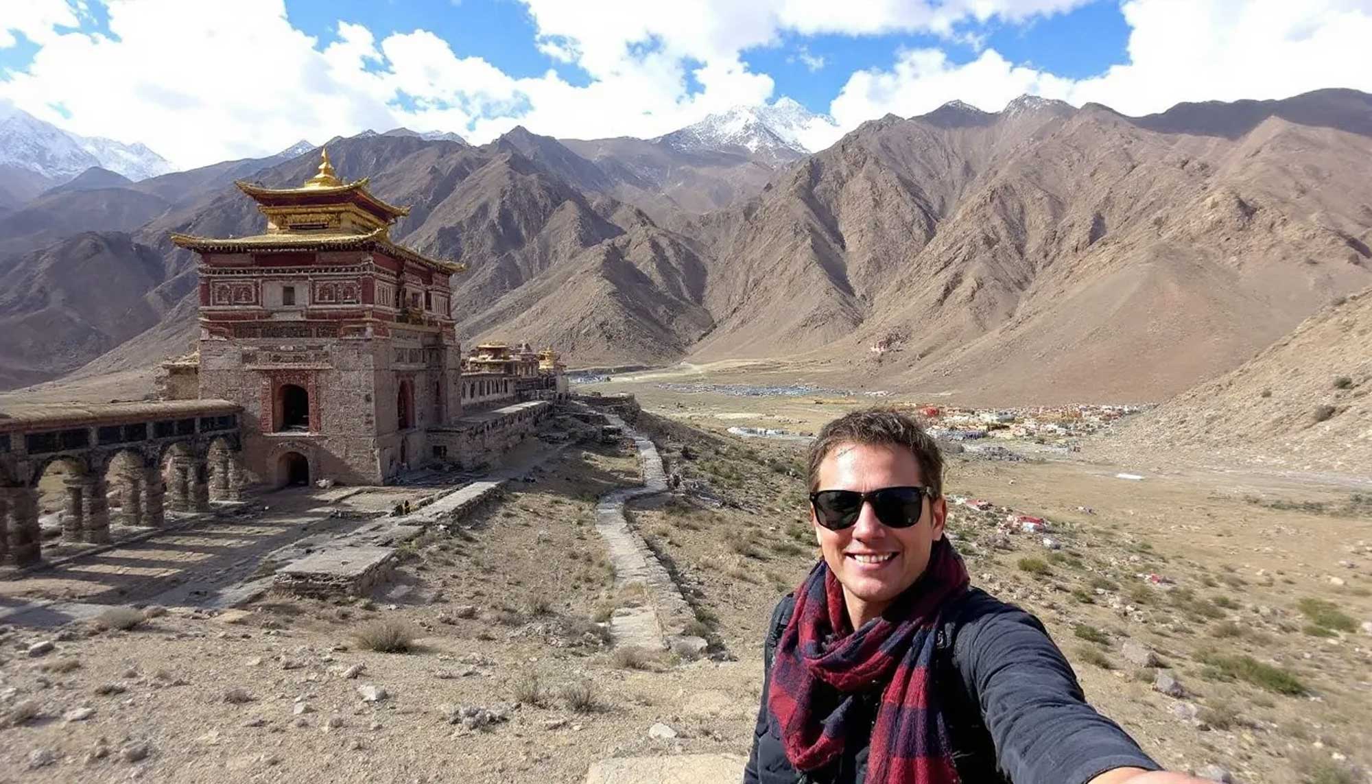 Required permits and visas for entering Tibet, featuring a travel document.